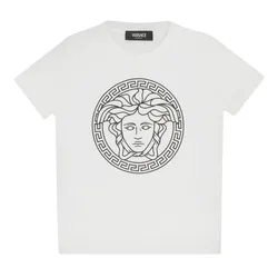 Áo Phông Trẻ Em Versace Jeans Couture Kids Medusa Crewneck T-Shirt 1000239 1A10165 2W020 Màu Trắng Size 14Y