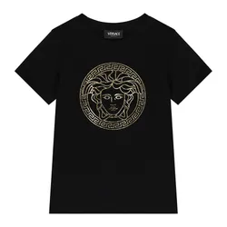 Áo Phông Trẻ Em Versace Logo Medusa T-Shirt 1000239 1A10164 2B130 Màu Đen Size 14