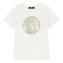 Áo Phông Trẻ Em Versace Logo Medusa T-Shirt 1000239 1A11718 2W270 Màu Trắng Size 14