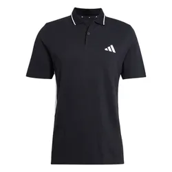 Áo Polo Nam Adidas Essentials 3 Sọc Vải Piqué JE6380 Màu Đen Size XS