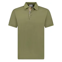 Áo Polo Nam Burberry Eddie EKD Olive 8092271 Màu Xanh Rêu Size XS