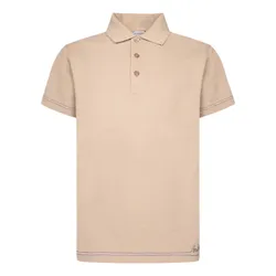 Áo Polo Nam Burberry Logo Embroidered In Beige 8090489 Màu Be Size XS