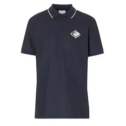 Áo Polo Nam Burberry Logo Graphic Pique 8021835 Màu Xanh Navy Size S