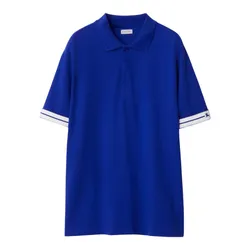 Áo Polo Nam  Burberry Pique Cotton Blue 80821251 Màu Xanh Dương Size M
