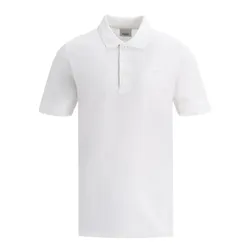 Áo Polo Nam Burberry White With TB Logo Polo Embroidered 8084012 A1464 Màu Trắng Size S