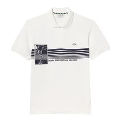 Áo Polo Nam Lacoste Men's Original L.12.12 Printed Pattern PH7430-10 001 Màu Trắng Size 5