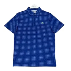 Áo Polo Nam Lacoste Regular Fit Golf Printed Shirt DH5175 9HA Màu Xanh Blue Size 3