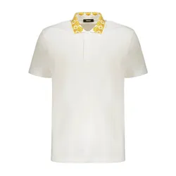 Áo Polo Nam Versace Embroidered Cotton Polo Shirt 1012260 Màu Trắng Size XS