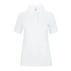 Áo Polo Nữ Burberry Women's White Polo With B Logo-Emboirdered Màu Trắng Size S