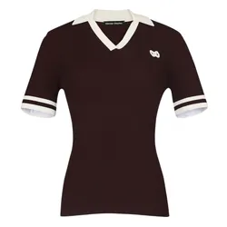 Áo Polo Nữ Chester Charles With Logo CW602KM0479P6 Màu Nâu Chocolate Size S