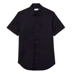 Áo Sơ Mi Cộc Tay Nam Lacoste CH8528 HDE Regular Fit Short Sleeved Màu Xanh Đen Size 38