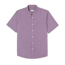 Áo Sơ Mi Cộc Tay Nam Lacoste Men's Short Sleeve Shirt  CH0744-10 INY Phối Màu Size 38