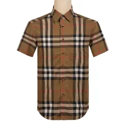 Áo Sơ Mi Nam Burberry With Vintage Brown 8084291 Màu Nâu Size XS