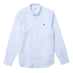 Áo Sơ Mi Nam Lacoste Men's Slim Fit Shirt CH1843 T01 Màu Xanh Nhạt Size 38
