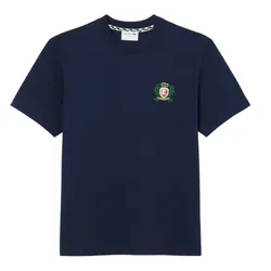 Áo Thun Nam Lacoste Men's Embroidered Badge TH0027 166 Tshirt Màu Xanh Navy Size 3