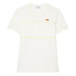 Áo Thun Nữ Lacoste Women’s Made In France Organic Cotton Piqué Tshirt TF5596-70V Màu Trắng Size 3