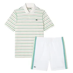 Bộ Quần Áo Cộc Tay Nam Lacoste GH5201/DH5182 Màu Trắng/Xanh Size 5