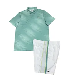 Bộ Quần Áo Cộc Tay Nam Lacoste Men's GH5201/DH5175 Màu Trắng/Xanh Size 5