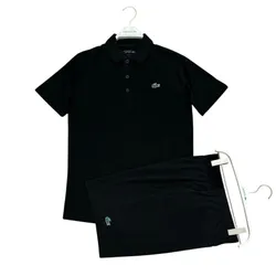 Bộ Quần Áo Cộc Tay Nam Lacoste Men's Màu Đen Size 3