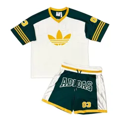 Bộ Thể Thao Adidas Adidas Retro Basketball Rugby Màu Xanh Trắng Size S