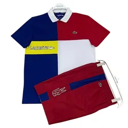 Bộ Thể Thao Nam Lacoste Sport Men's Color Block Màu Xanh/Đỏ
