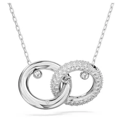 Dây Chuyền Nữ Swarovski Dextera Pendant Interlocking Loop, White, Rhodium Plated 5670251 Màu Bạc