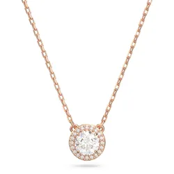 Dây Chuyền Swarovski Constella Pendant Round Cut, Pavé, White, Rose Gold-Tone Plated 5636272 Màu Vàng Hồng