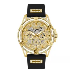 Đồng Hồ Nam Guess Cut-Thru Black Tone Watch GW0537G2 Màu Vàng