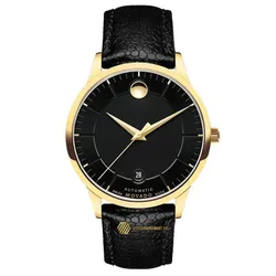 Đồng Hồ Nam Movado 1881 0607609 Automatic Case Rose Gold Màu Đen Vàng