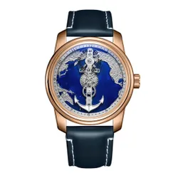 Đồng Hồ Nam OBLVLO JM-SAILING-PLPL Màu Xanh/ Vàng Hồng