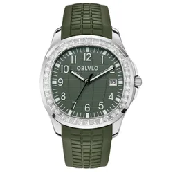 Đồng Hồ Nam OBLVLO OBL-FM-SL-YGGR Màu Xanh Green