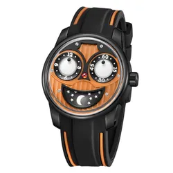 Đồng Hồ Nam OBLVLO-SK-JM-BOBR Màu Đen Cam