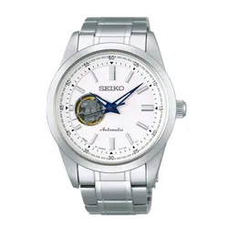 Đồng Hồ Nam Seiko Open Heart White SCVE049 Màu Bạc Trắng