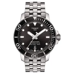 Đồng Hồ Nam Tissot Automatic T120.407.11.051.00 Seastar 1000 Powermatic 80 (T1204071105100) Màu Bạc Đen