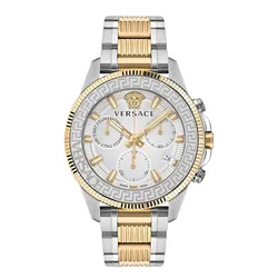 Đồng Hồ Nam Versace Greca Action Chrono Watch VE3J00522 Màu Demi (Vàng - Bạc)
