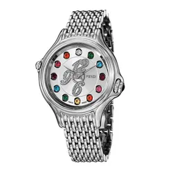 Đồng Hồ Nữ Fendi Crazy Carats Ladies Watch F105036000D1T05 38mm Màu Bạc