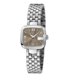 Đồng Hồ Nữ Gucci G-Gucci Brown Dial Watch YA125516 Màu Bạc