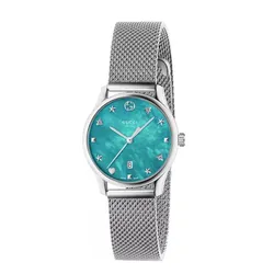 Đồng Hồ Nữ Gucci G-Timeless Quartz Watch YA126582 Màu Bạc/Xanh