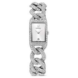 Đồng Hồ Nữ Swarovski Cocktail Watch Swiss Made, Full pavé, Crystal Bracelet, Silver Tone, Stainless Steel 5547617 Màu Bạc
