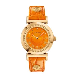 Đồng Hồ Nữ Versace P5Q80D165 S165 Quartz Vanity Orange Dial Màu Cam