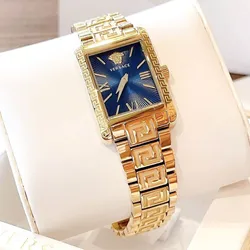 Đồng Hồ Nữ Versace Tonneau Lady Watch Màu Vàng Gold