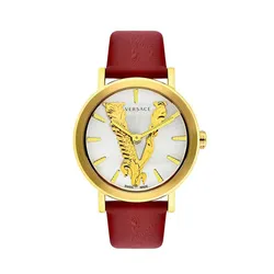 Đồng Hồ Nữ Versace Virtus Burgundy Watch 36mm VEHC00219 Màu Đỏ Vàng