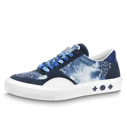 Giày Thể Thao Nam Louis Vuitton LV 1AA7MA Ollie Sneaker Màu Xanh Size 41