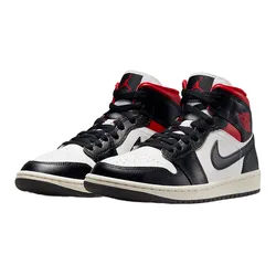 Giày Thể Thao Nam Nike Air Jordan 1 Mid Black Sail Gym Red BQ6472-061 Màu Đỏ - Trắng Size 36