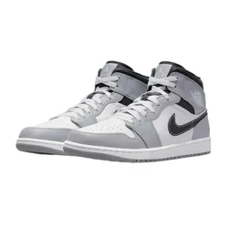 Giày Thể Thao Nike Air Jordan 1 Mid 554724-078 Màu Xám Khói Nhạt Size 40.5