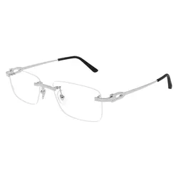 Gọng Kính Unisex Cartier CT0521O 002 Màu Đen Bạc