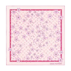 Khăn Lụa Louis Vuitton LV Monogram Cherry Blossom 70 LV x TM M94964 Màu Hồng