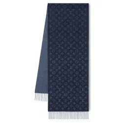 Khăn Quàng Cổ Louis Vuitton LV Monogram Gradient Scarf Navy Blue M70257 Màu Xanh Đậm