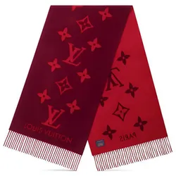 Khăn Quàng Cổ Nữ Louis Vuitton LV Scarf M75505 Wool Red Màu Đỏ