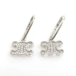 Khuyên Tai Nữ Celine Triomphe Earrings Màu Bạc Trắng